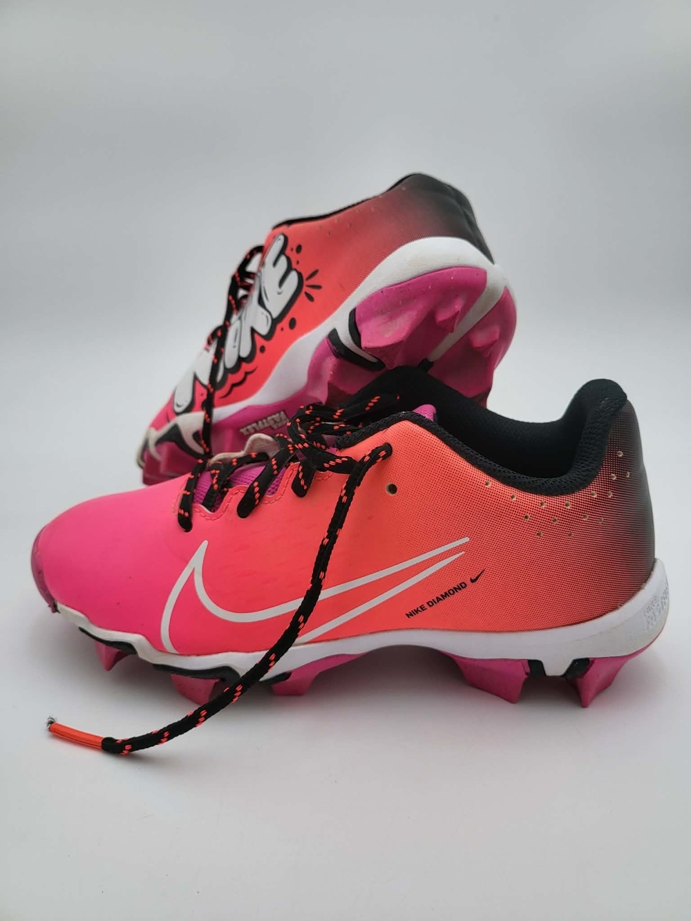 Nike Pink to Orange Gradient Kids Athletic Cleats